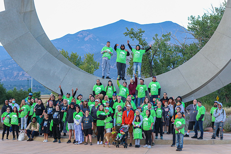 Photo of March Into the Light awareness event