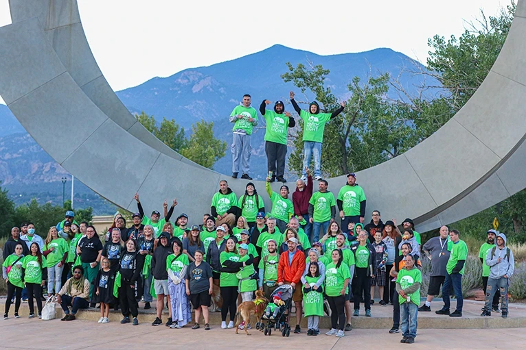 Photo of March Into the Light awareness event